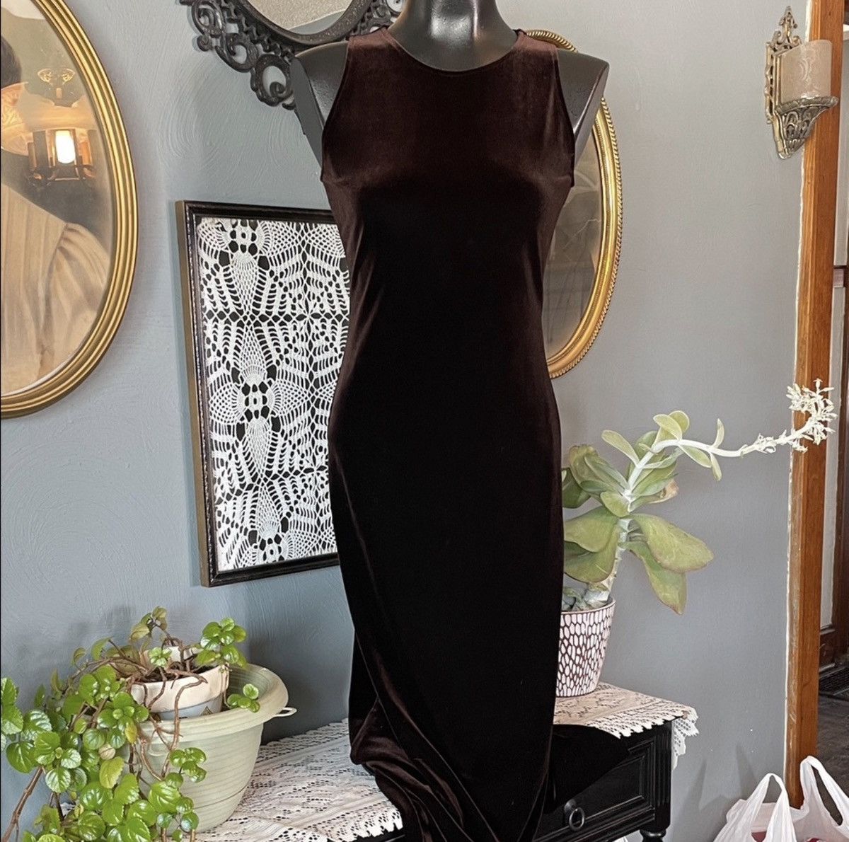 Rhapsody vintage brown dress