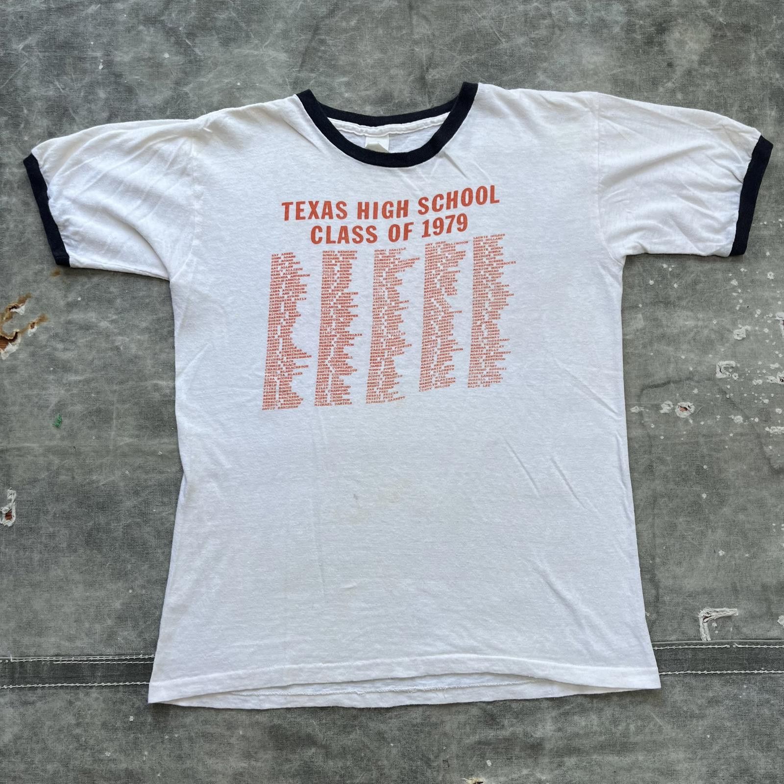 Vintage Vintage 70s Texas High School Class of 1979 Ringer Shirt Size US M / EU 48-50 / 2 - 1 Thumbnail