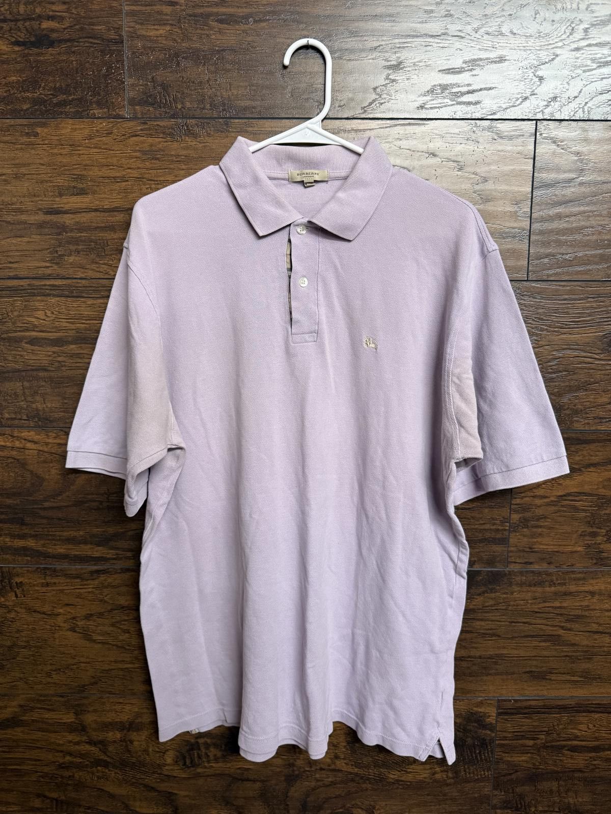 Burberry Burberry London Polo Tee - Light Purple Shirt XL Size US XL / EU 56 / 4 - 1 Thumbnail