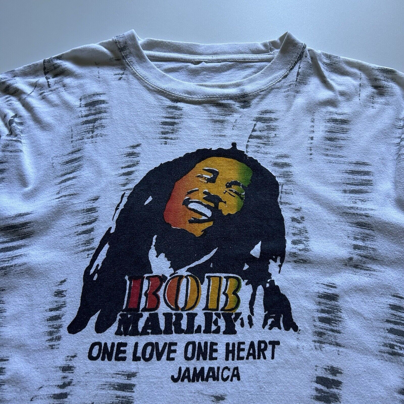 Bob Marley Vintage Y2K Bob Marley One Love AOP Art T Shirt Medium White Size US M / EU 48-50 / 2 - 2 Thumbnail