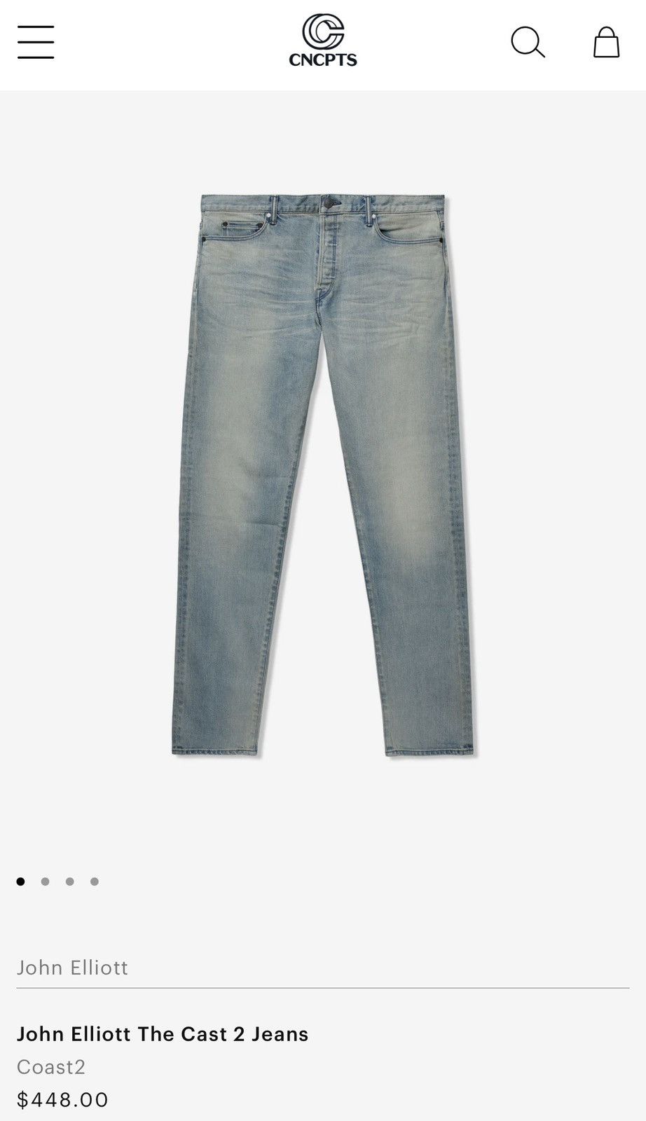 John Elliott 3 pairs OG John Elliott Cast 2: Coast 2, Scarab, Ronin Size US 29 - 1 Thumbnail