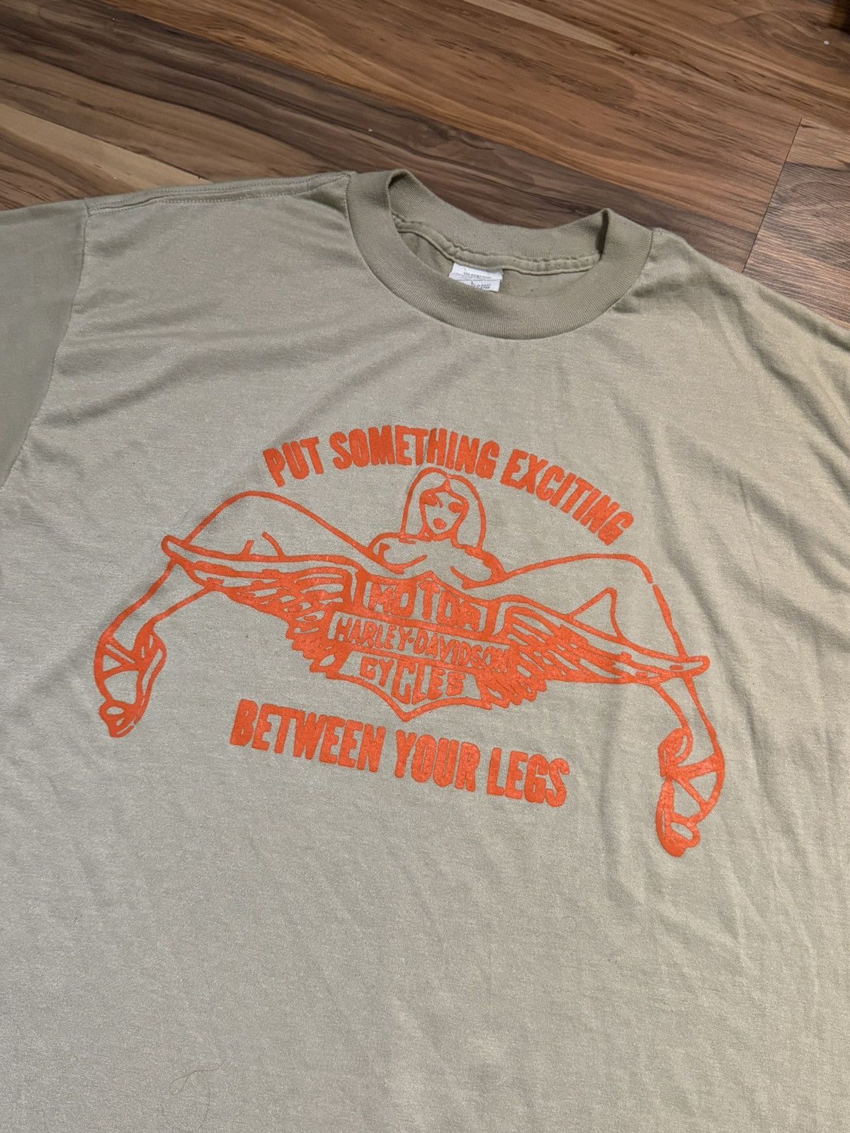 Harley Davidson Vintage 70s harley davidson t shirt size LARGE true vtg tee Size US L / EU 52-54 / 3 - 3 Thumbnail