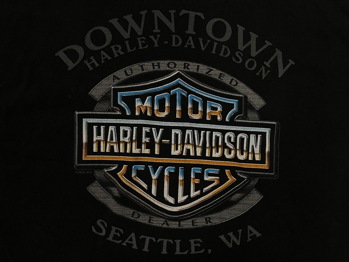 Harley Davidson Vintage 2000s Harley Davidson downtown Seattle tee Size US XL / EU 56 / 4 - 4 Thumbnail