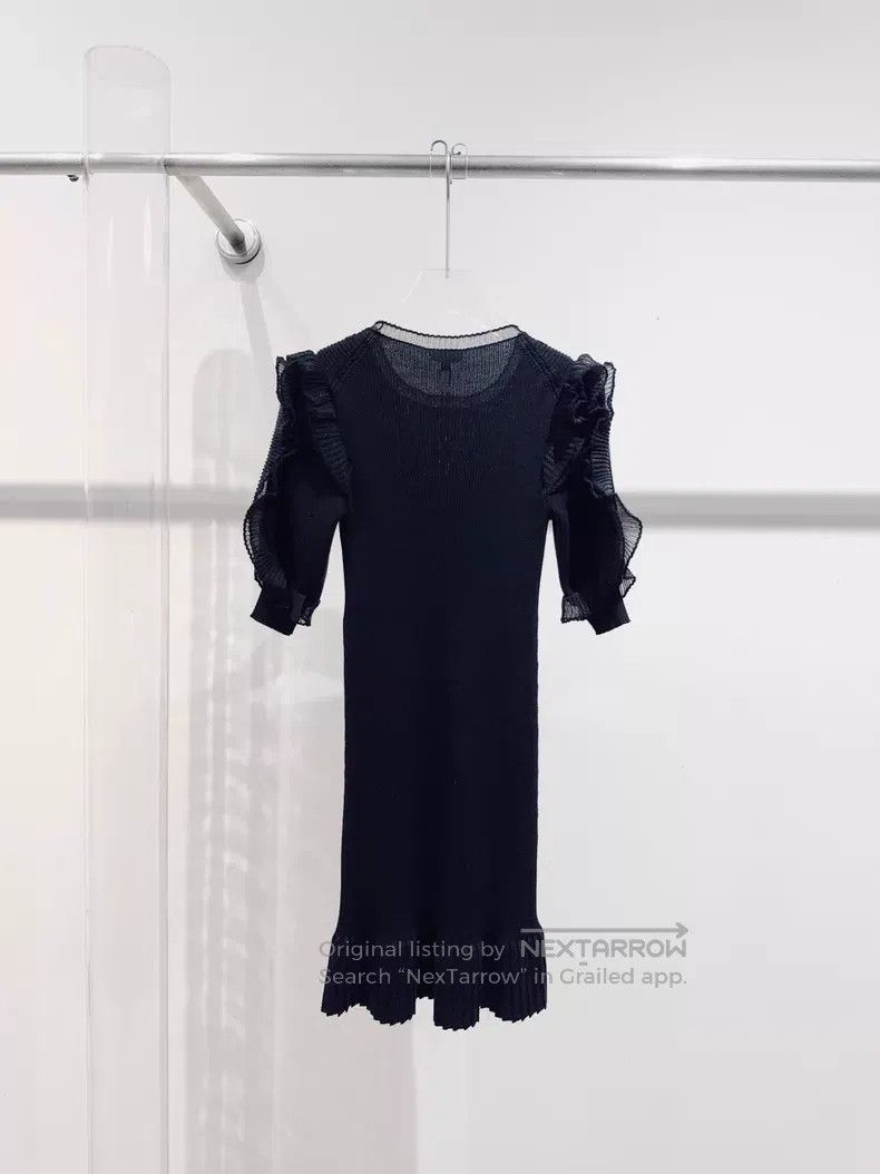 Chanel Chanel Black ruffled dress Size XXS / US 00 / IT 34 - 4 Thumbnail
