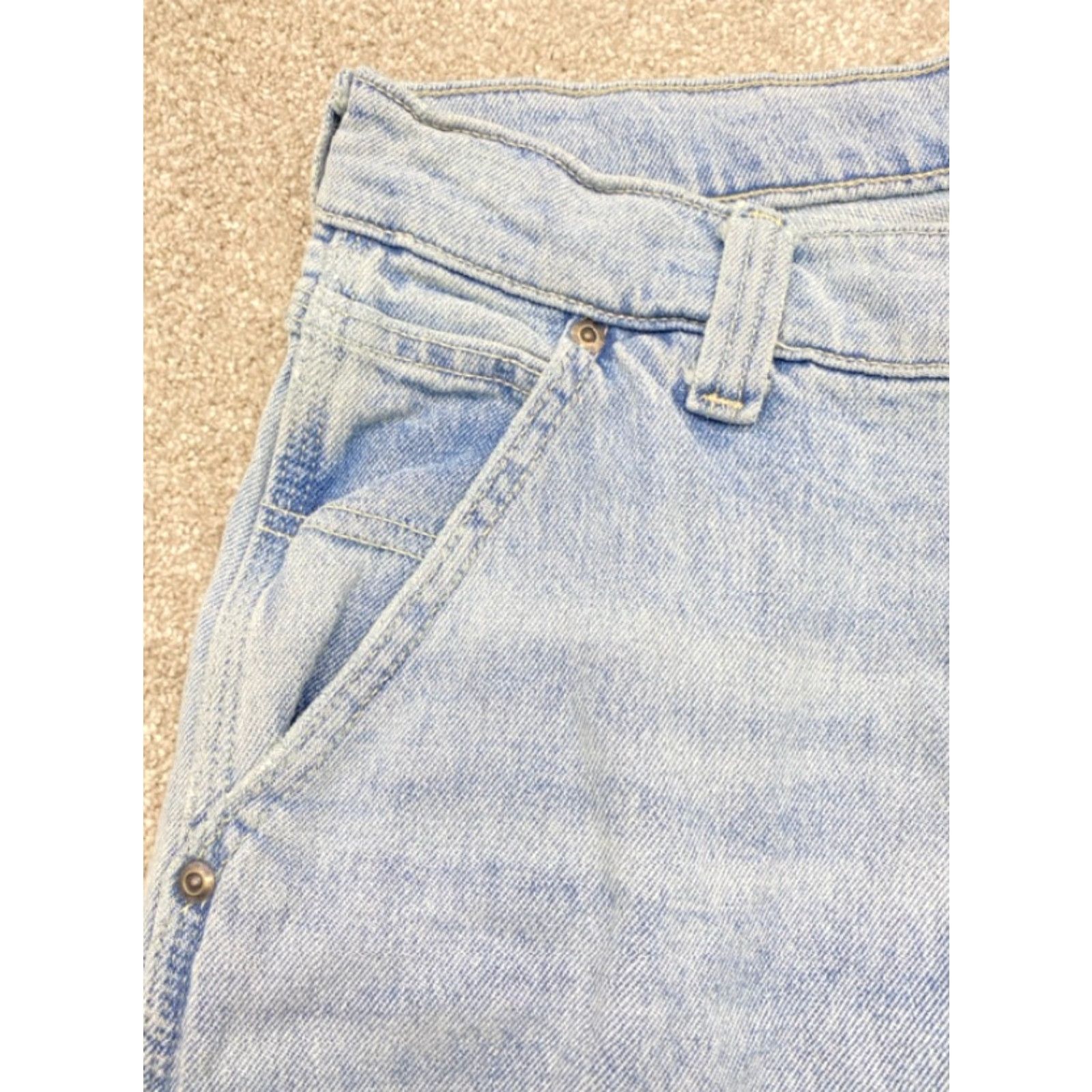 Lee VINTAGE Lee Legendary Jeans Men's 31x34 Workwear Loose Fit Carpenter Straight Leg Blue Cotton Denim 112339181 Mens Size US 31 - 2 Thumbnail