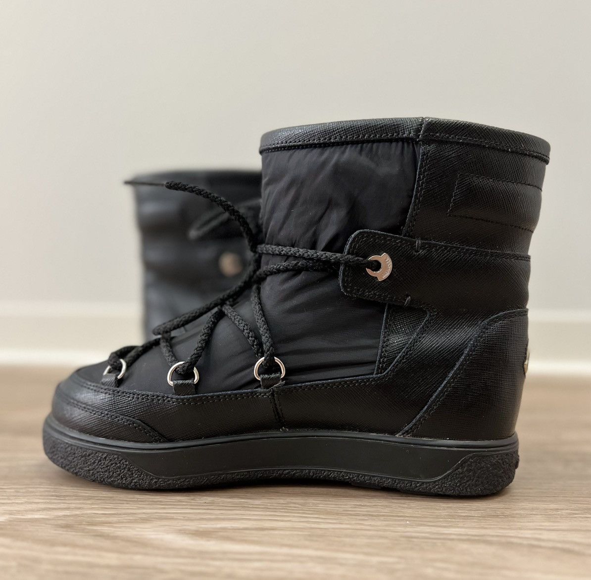 Moncler Moncler Fanny Apres Ski Black Snow Moon Boots Size US 6 / IT 36 - 10 Thumbnail