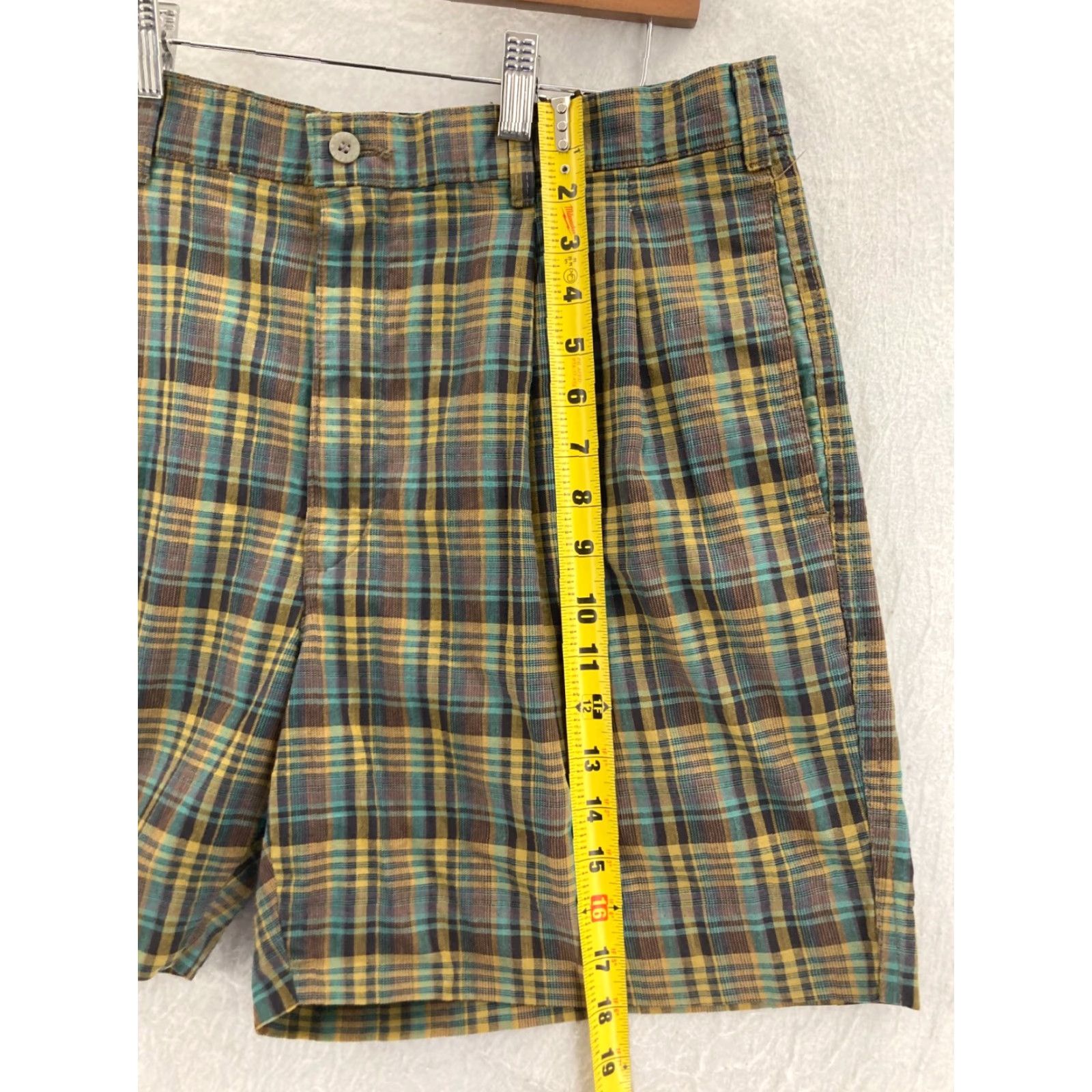 Dockers VINTAGE Dockers Shorts Mens 36 Plaid Bermuda Pockets Casual 90s Size US 36 / EU 52 - 3 Thumbnail