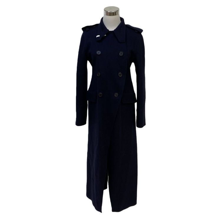Valentino Valentino Navy Virgin Wool Double-Breasted Coat Size 42 Size M / US 6-8 / IT 42-44 - 1 Thumbnail