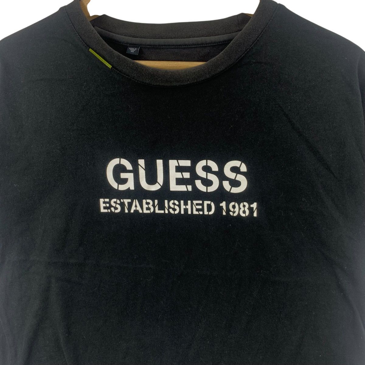 Guess GUESS USA DENIM Lifestyle Logo Cropped Top Tee Shirt Black Size XS / US 0-2 / IT 36-38 - 6 Thumbnail