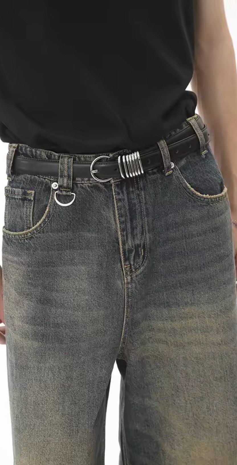 Japanese Brand WASHED Denim Jeans – Y2K Baggy Fit Size US 30 / EU 46 - 7 Thumbnail