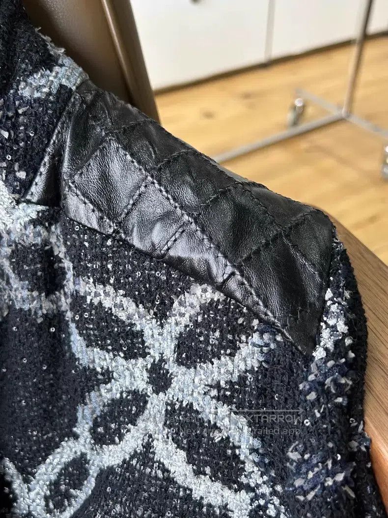 Chanel Chanel 18B black and white glitter clover beaded jacket Size XS / US 0-2 / IT 36-38 - 8 Thumbnail