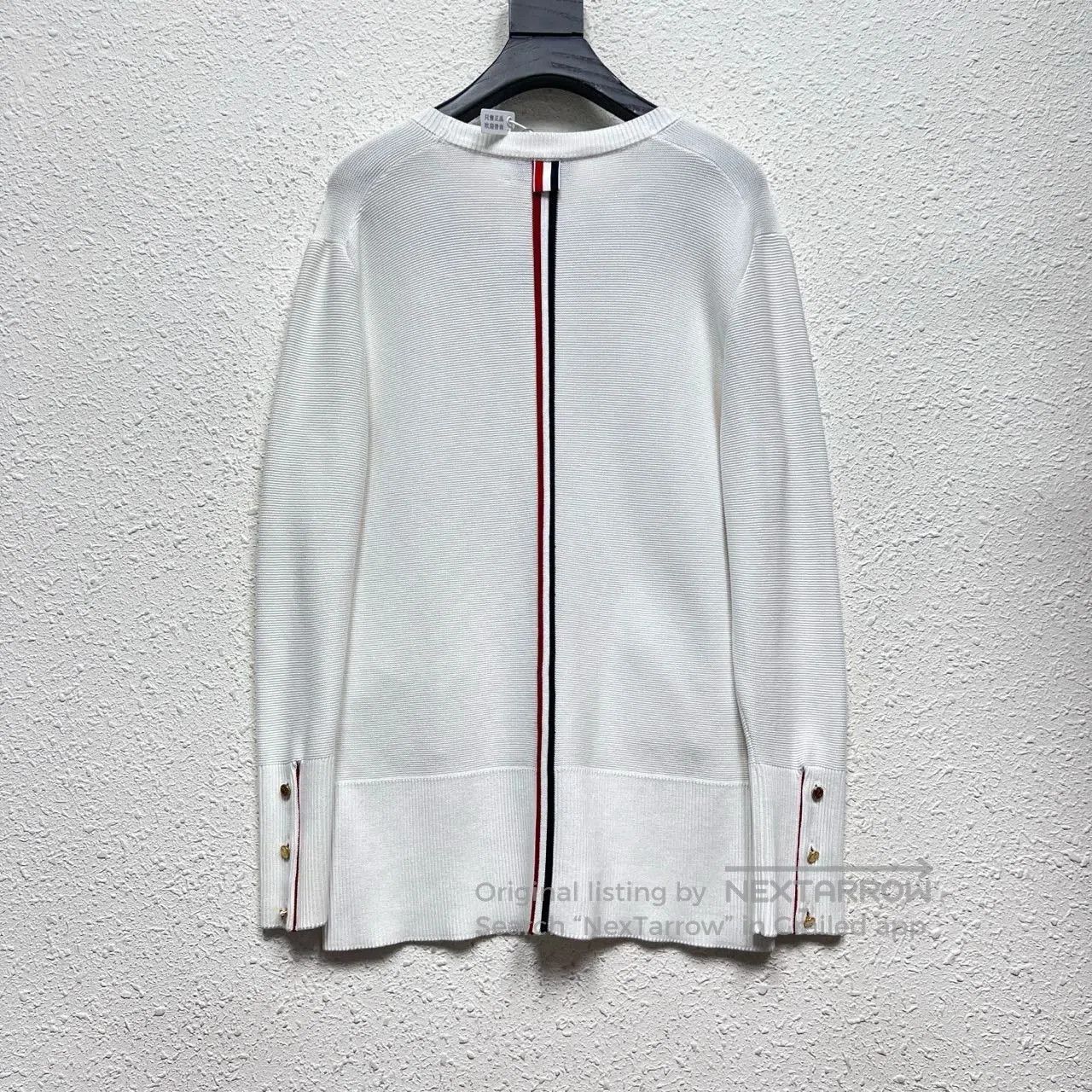 Thom Browne thom browne white knit cardigan with stripes. Size US S / EU 44-46 / 1 - 2 Thumbnail