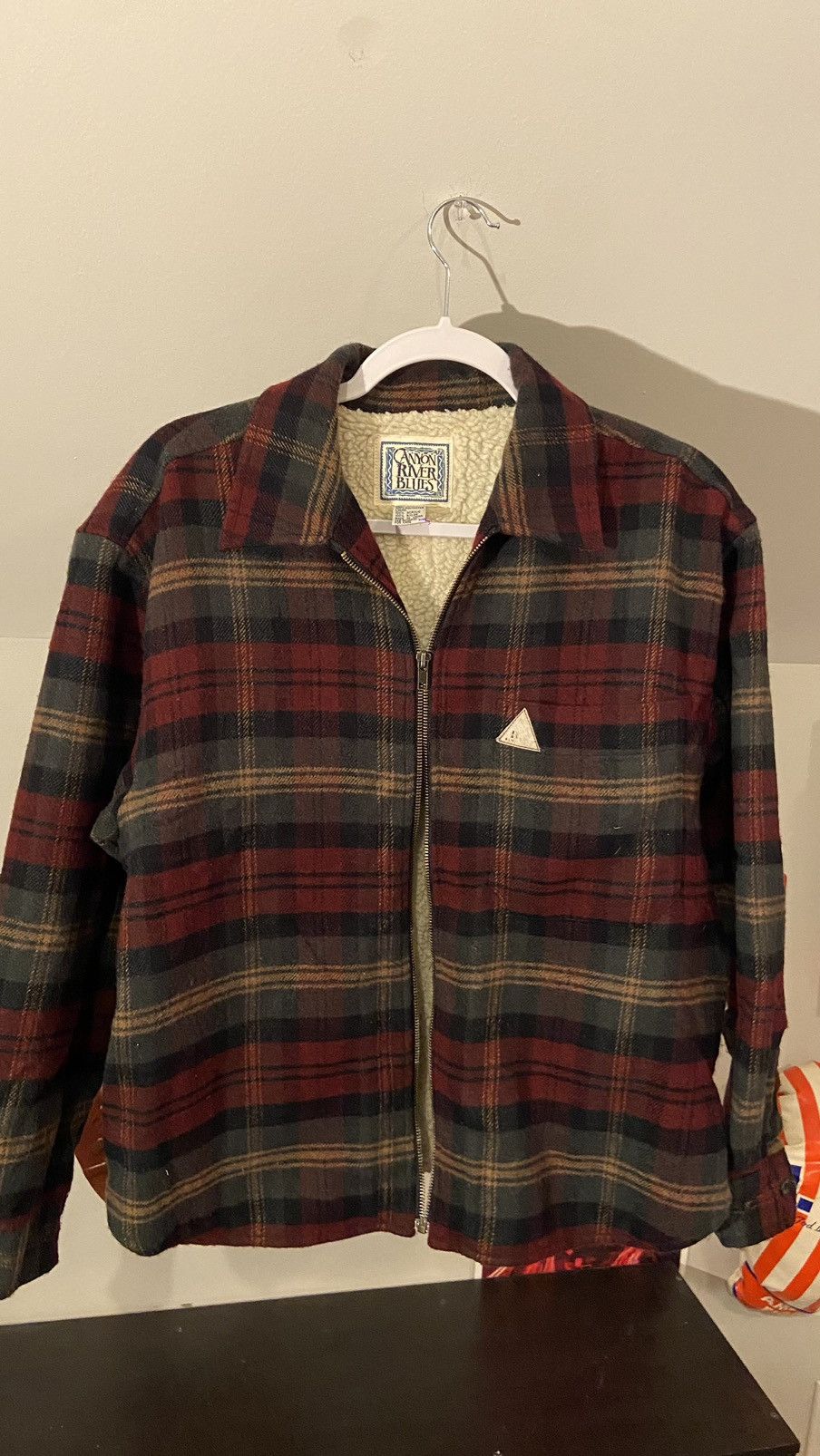 Levi's Vintage Clothing Vintage Flannel Plaid Red Green Zip Up Sherpa Size US L / EU 52-54 / 3 - 5 Thumbnail