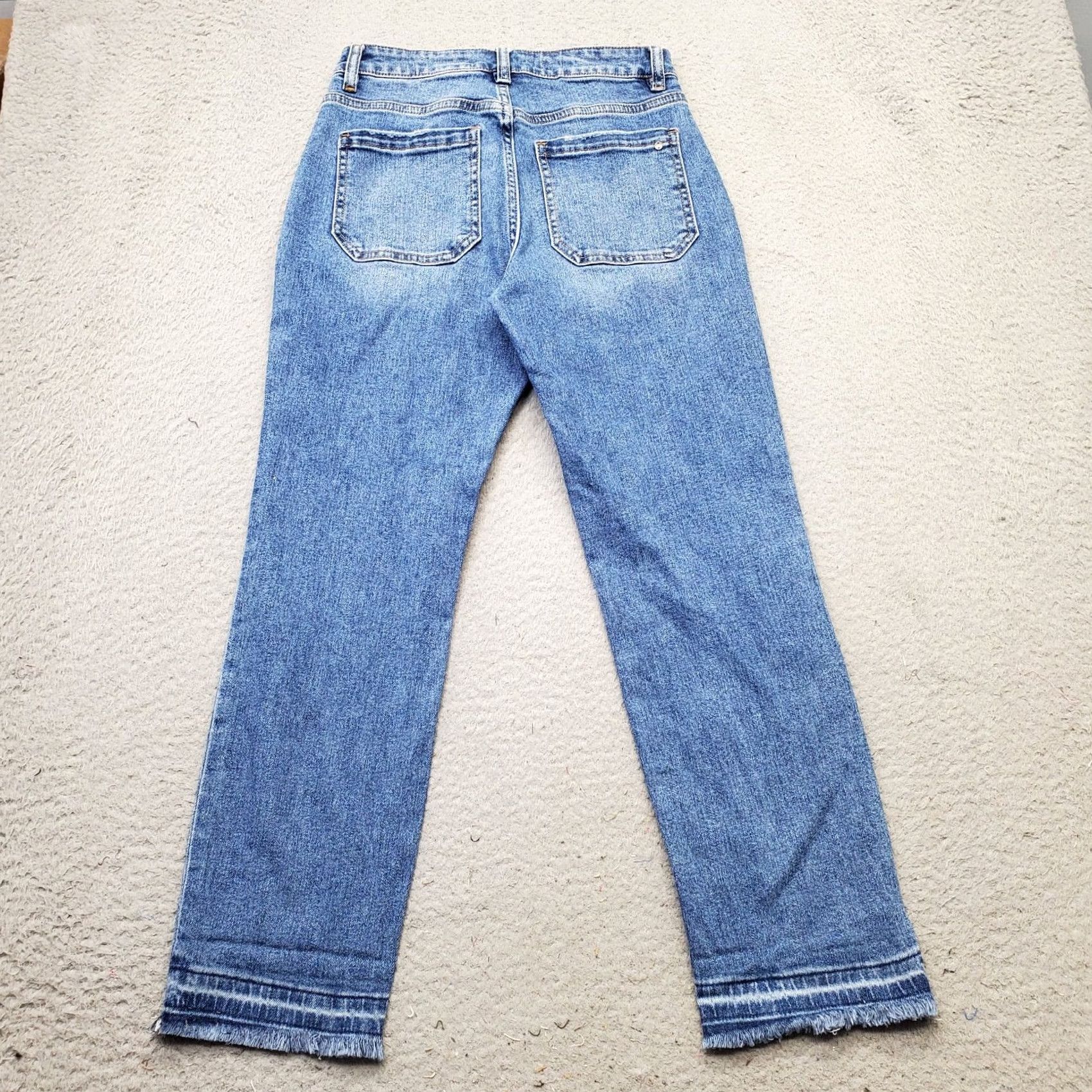Vintage Mica Jeans Womens Size 24 Blue Flat Front High Waisted Straight Leg Denim 5-Pocket Clothing Womens Jeans Size 42" / US 20 - 2 Thumbnail