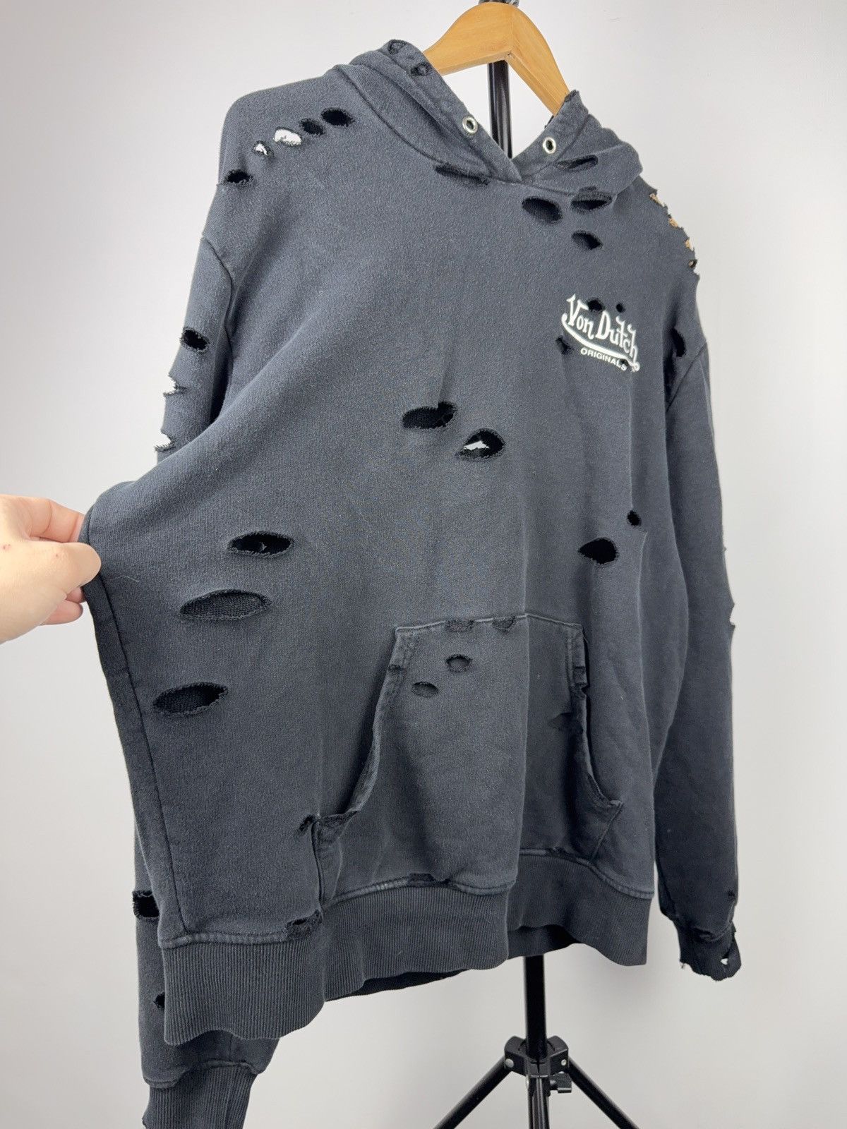 Von Dutch 00s Y2K Von Dutch Distressed Hoodie Y2K Grunge Destroyed Size US L / EU 52-54 / 3 - 5 Thumbnail