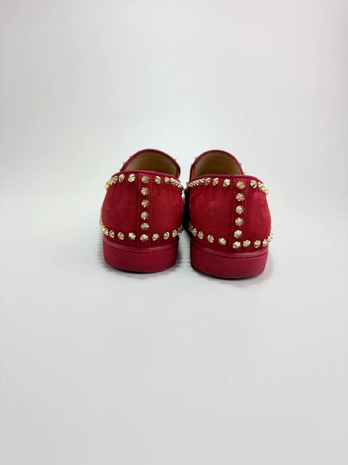 Christian Louboutin CHRISTIAN LOUBOUTIN CL Red Rivet Sneakers K1 Size US 6.5 / EU 39-40 - 3 Thumbnail