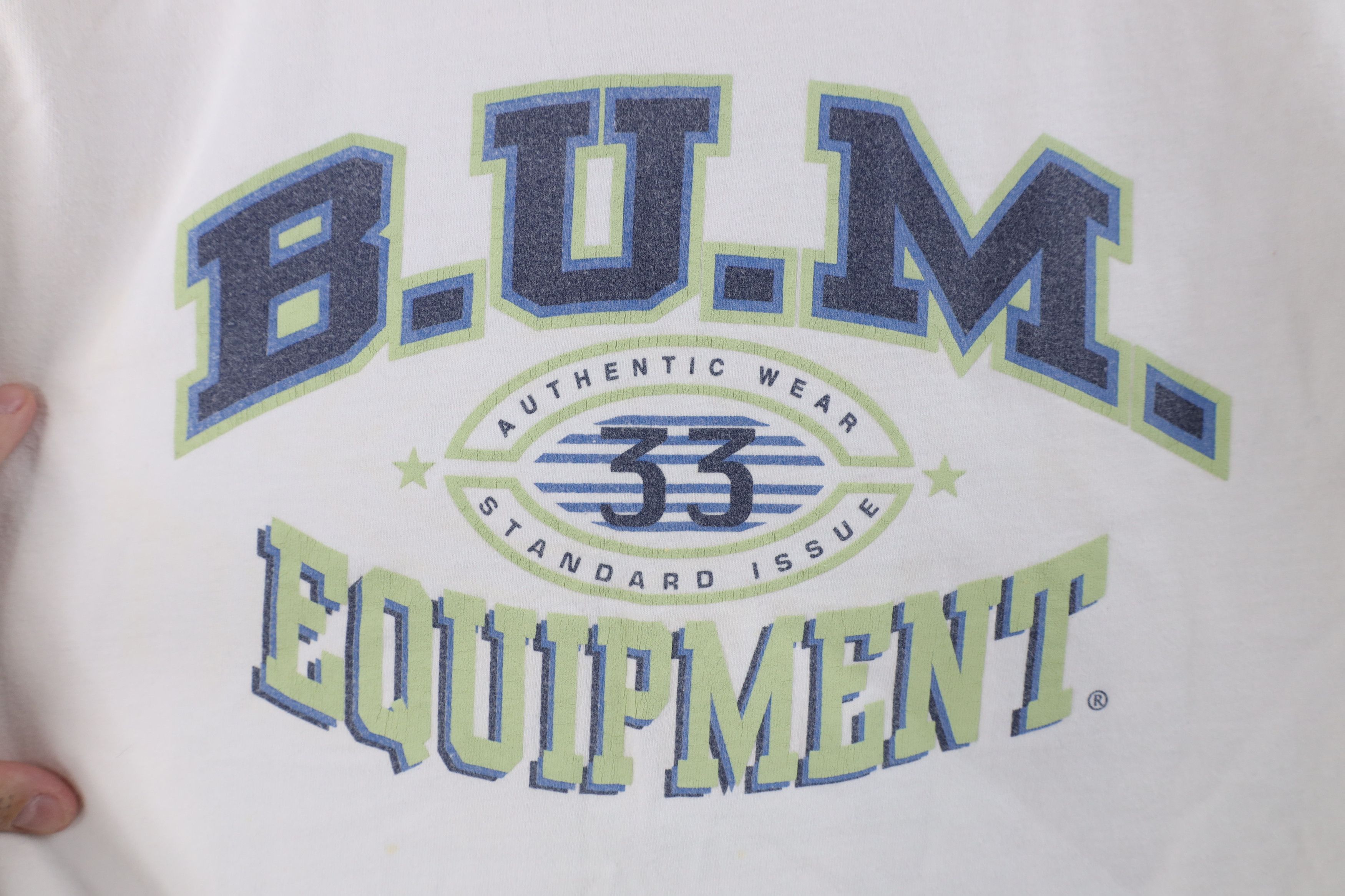 Vintage Vintage 90s Bum Equipment Logo Long Sleeve T-Shirt White USA Size US XL / EU 56 / 4 - 4 Thumbnail