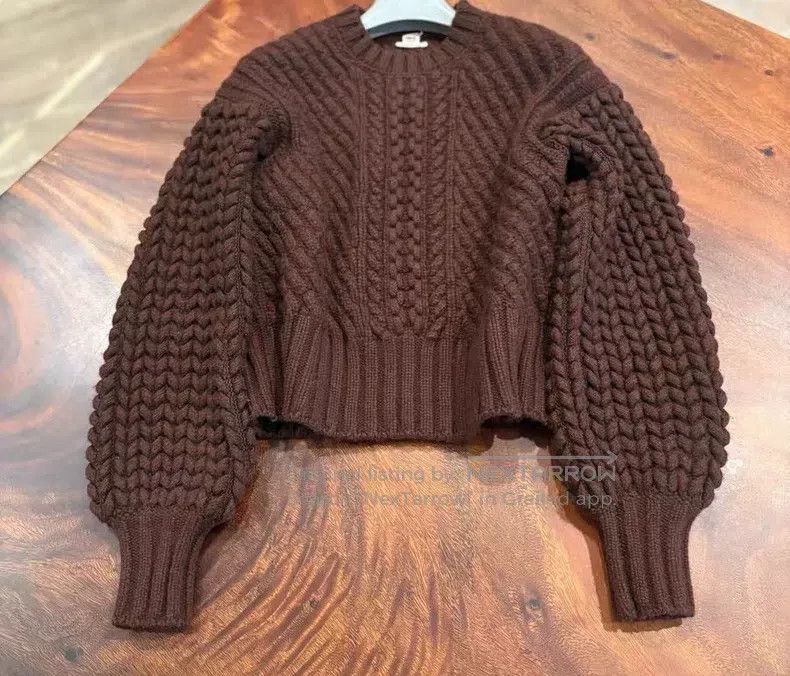Hermes Hermes Chocolate-colored knitted sweater Size XS / US 0-2 / IT 36-38 - 4 Thumbnail