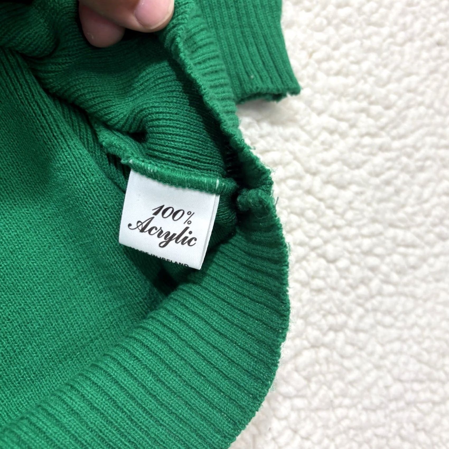 Vintage VINTAGE Ross Ireland Sweater Mens M Green V Neck Pullover Embroidered Logo Clovers Size US M / EU 48-50 / 2 - 6 Thumbnail