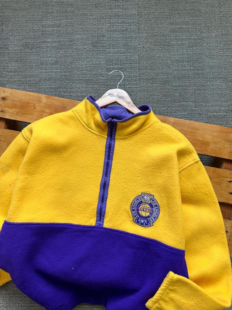 NBA VINTAGE NUTMEG NBA LAKERS HALF ZIPPER FLEECE Size US L / EU 52-54 / 3 - 4 Thumbnail