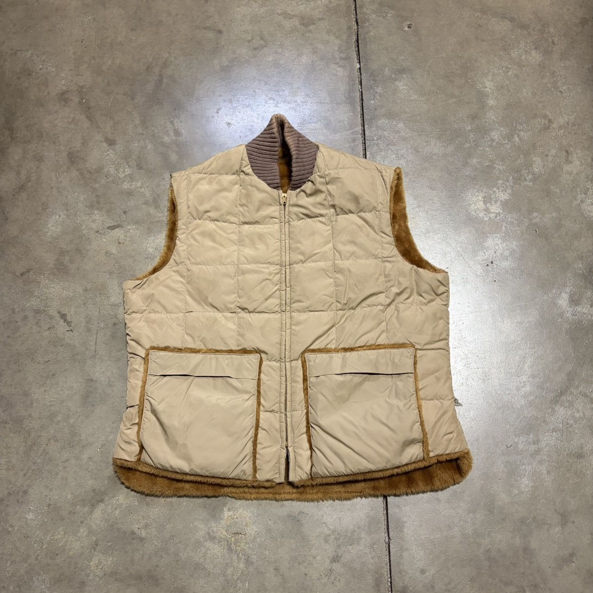 Vintage Vintage Tempco Down Puffer Vest Talon Zip Faux Fur 60s 70s Size US L / EU 52-54 / 3 - 2 Thumbnail