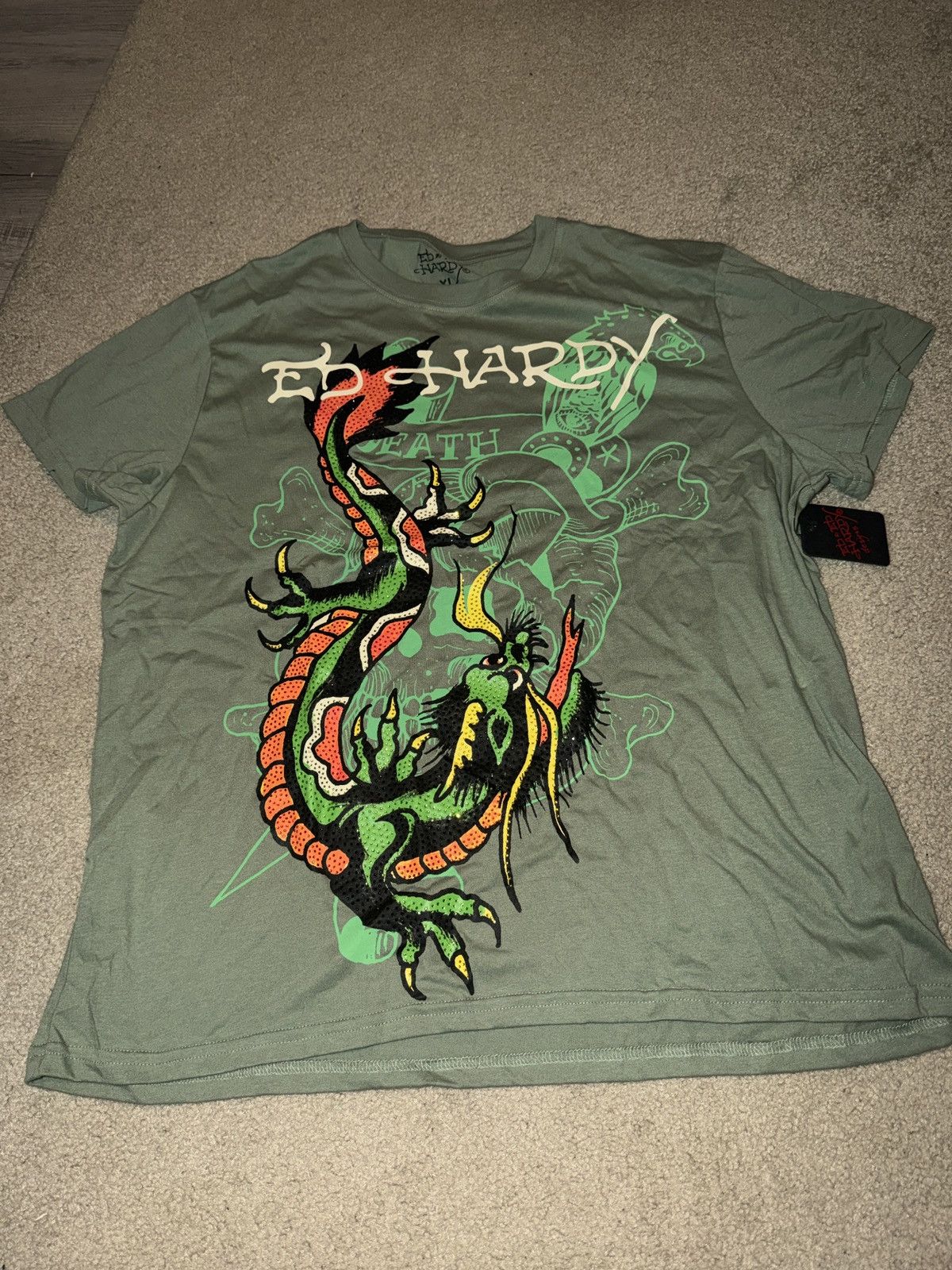 Ed Hardy Brand new with tags bedazzled Ed Hardy dragon T-shirt Size US XL / EU 56 / 4 - 1 Thumbnail