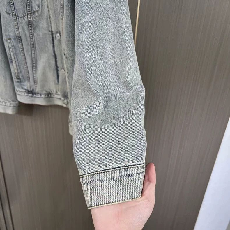 Gucci Gucci Rhinestone embroidered washed denim jacket 2502-Nexta Size US S / EU 44-46 / 1 - 4 Thumbnail