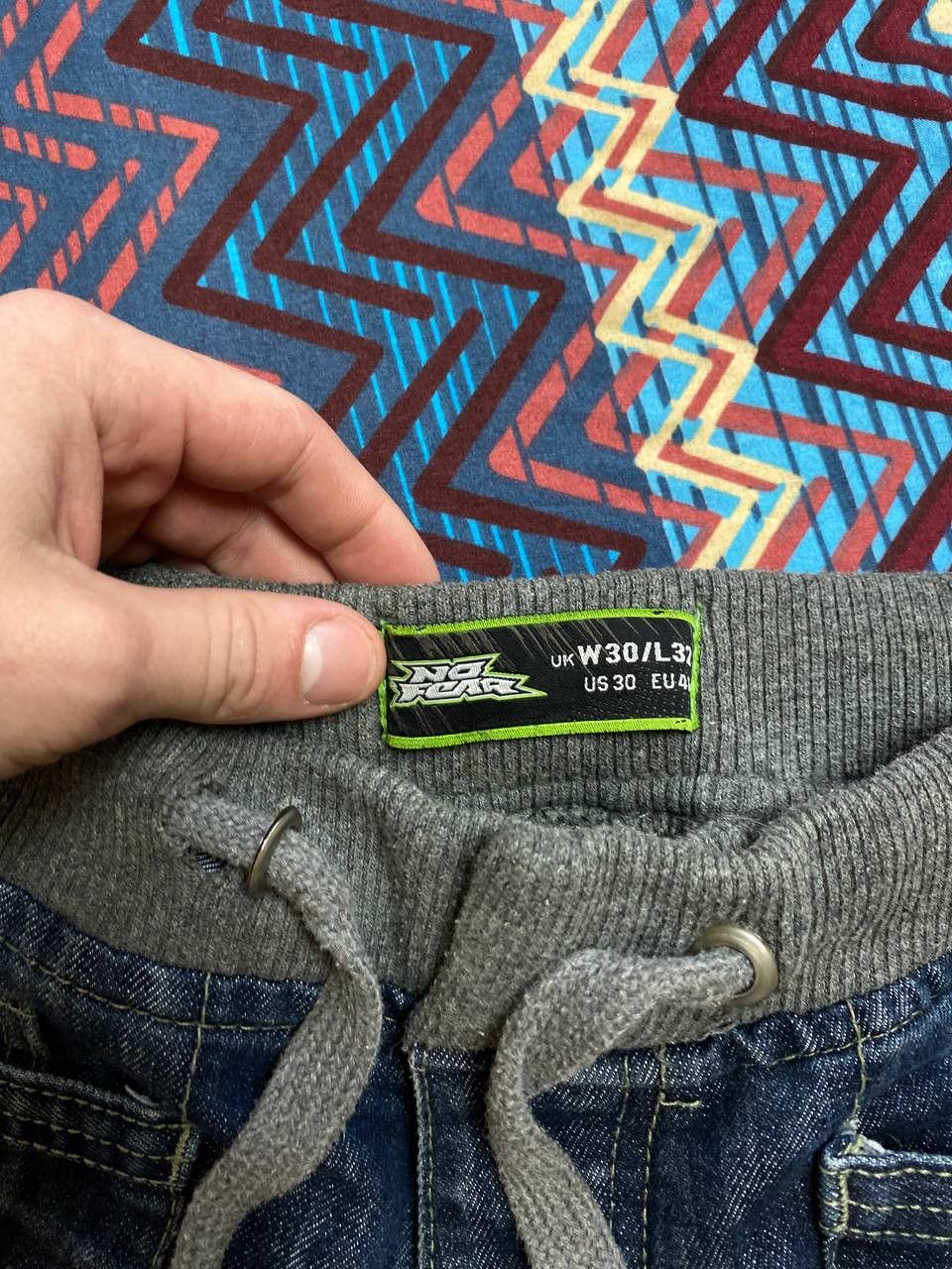 No Fear Distressed Washed Denim short streetwear Vintage Y2K No fear Size US 30 / EU 46 - 2 Thumbnail