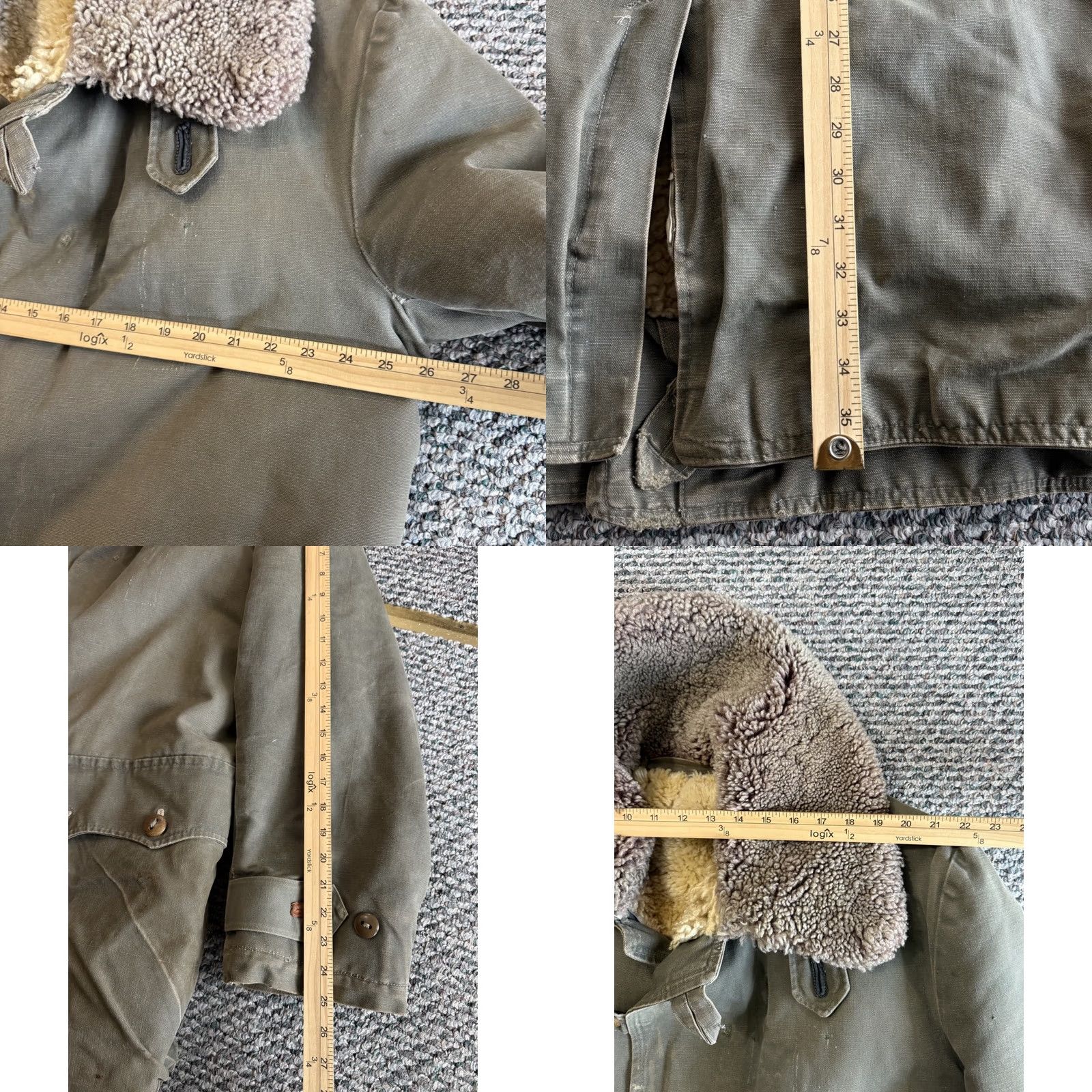 Vintage VINTAGE Mats Larsson Coat M/L Swedish Army Military Sheepskin Shearling Parka WWII Coat Size US M / EU 48-50 / 2 - 9 Thumbnail