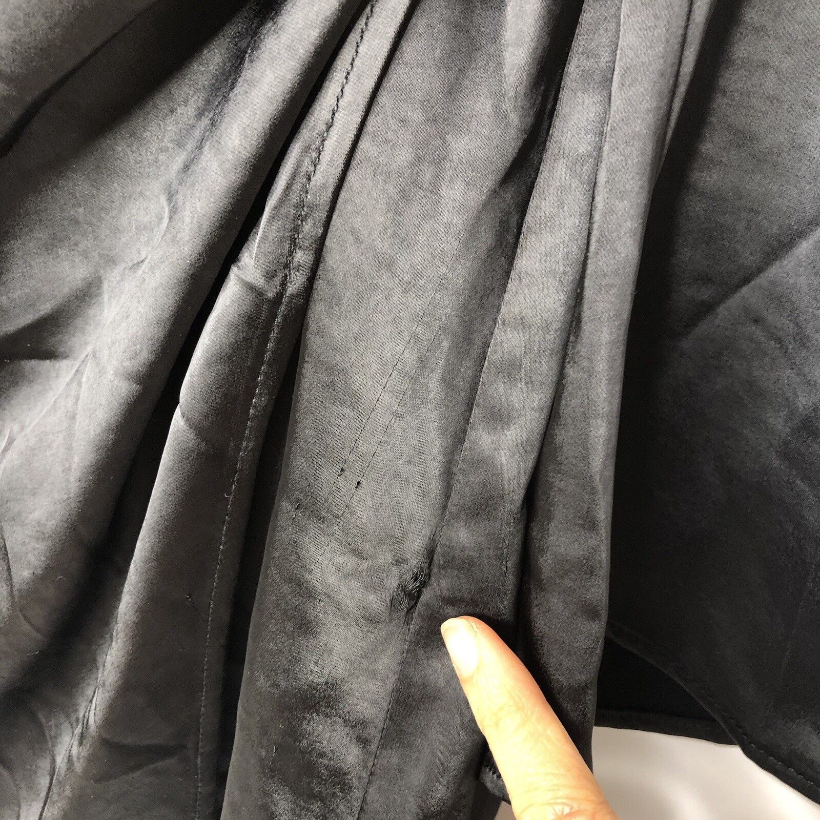ASTR The Label ASTR Cutout Shoulder Black Satin Mini Dress Side Waist Size M / US 6-8 / IT 42-44 - 9 Thumbnail