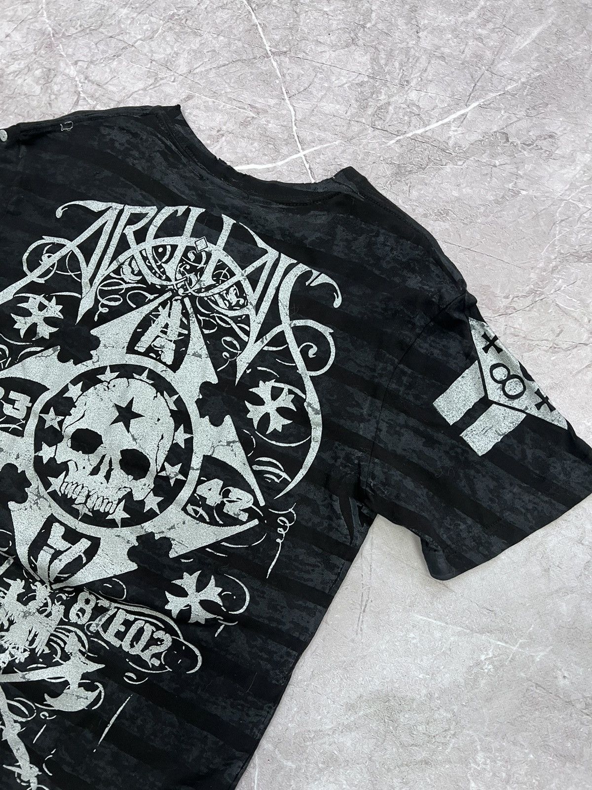 Affliction × Japanese Brand SALE💣💣 Y2K Affliction Style All Over Print T Shirt Tee Size US M / EU 48-50 / 2 - 3 Thumbnail