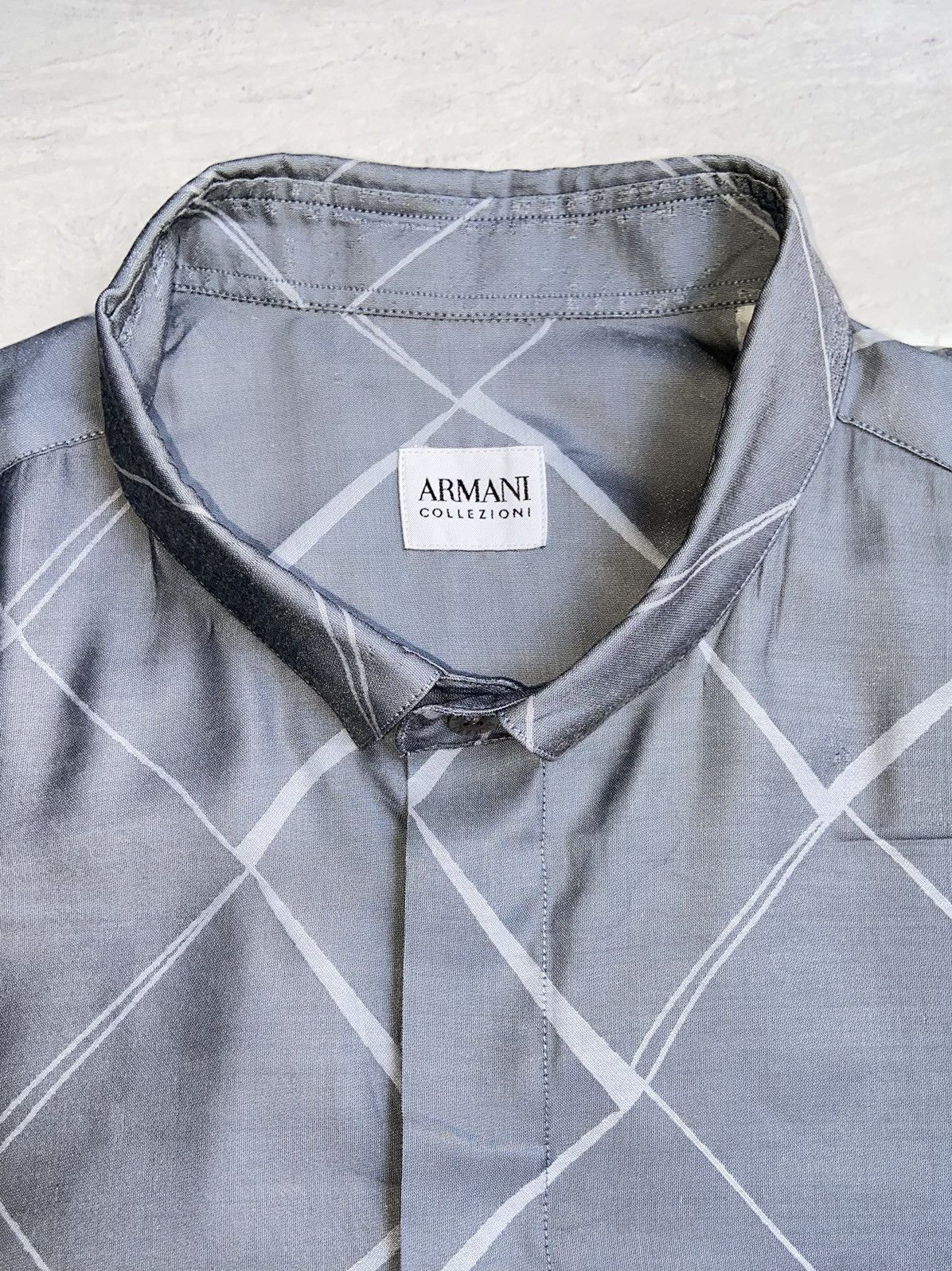Armani Collezioni ARMANI COLLEZIONI Grey Shirt Size US XXL / EU 58 / 5 - 5 Thumbnail
