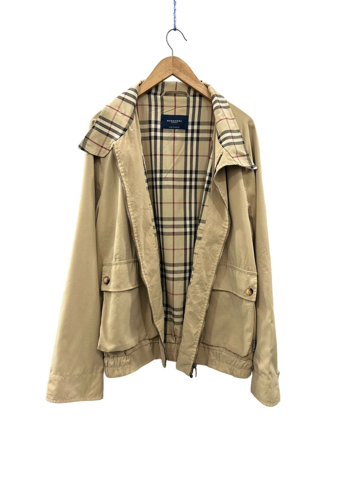 image of Vintage Burberry London Nova Check Light Jacket in Beige, Men's (Size XL)