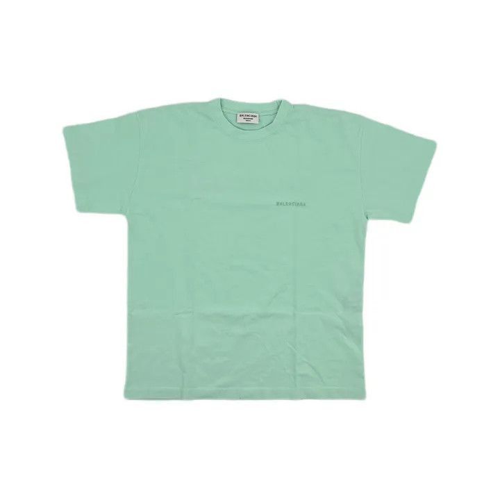Balenciaga Balenciaga Mint Green Logo Embroidery Short Sleeve T-Shirt Size M / US 6-8 / IT 42-44 - 2 Thumbnail