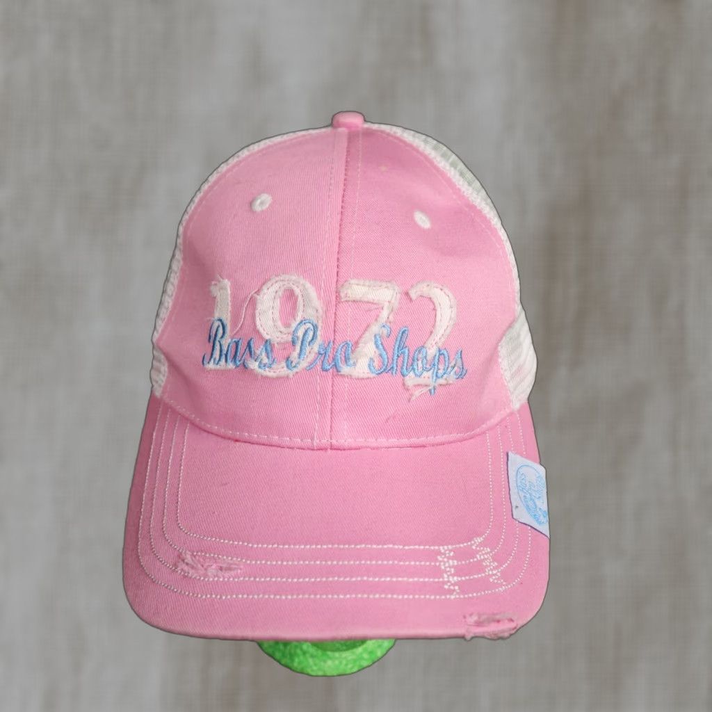 Bass Pro Shops Bass Pro Shops Hat Pink Adult Adjustable Baseball Cap Womens Coverage 1972 Pink Hat Cap Fishing Hunting Size ONE SIZE - 1 Thumbnail