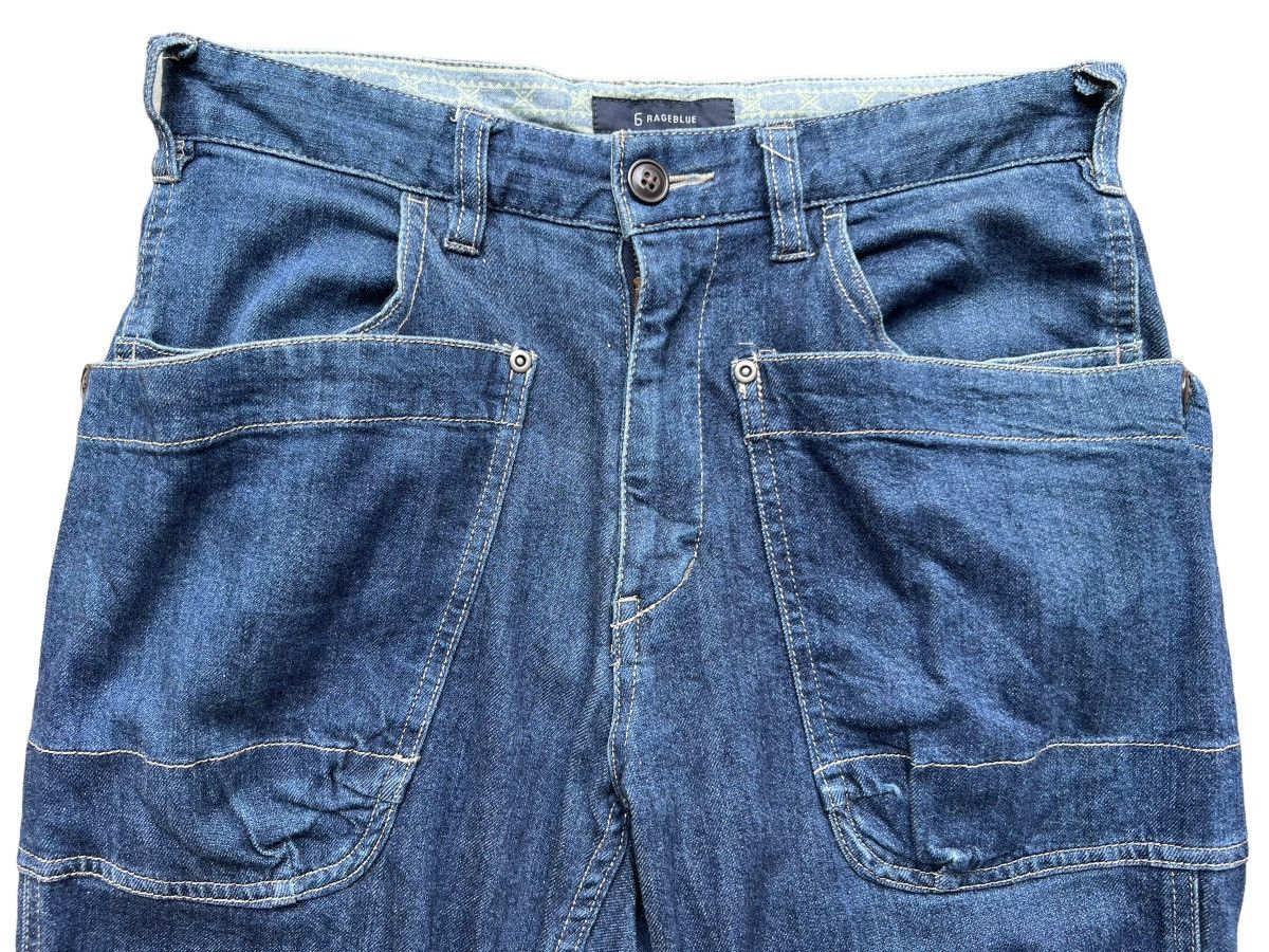 Japanese Brand Rage Blue Japan Multipocket Straight Cut Pants 30x31 Size US 30 / EU 46 - 8 Thumbnail