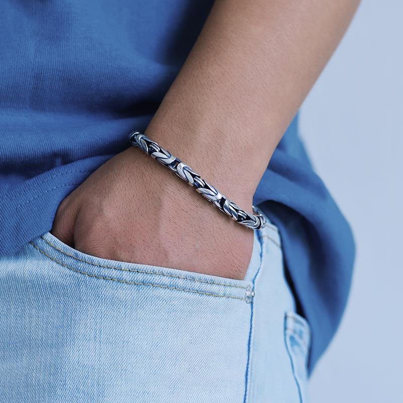 Jewelry × Vintage Handmade Retro Woven Safety Bracelet Size ONE SIZE - 2 Thumbnail