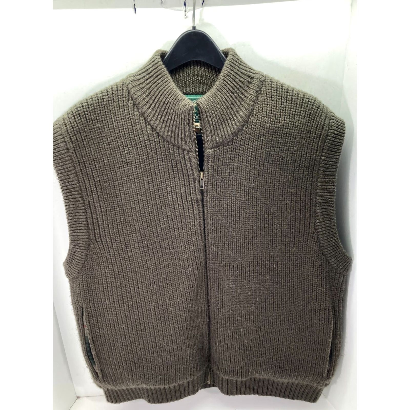 Vintage VINTAGE Woolrich Ducks Unlimited Sweater Vest Mens L Brown Wool Full Zip Ribbed Lined Size US L / EU 52-54 / 3 - 3 Thumbnail