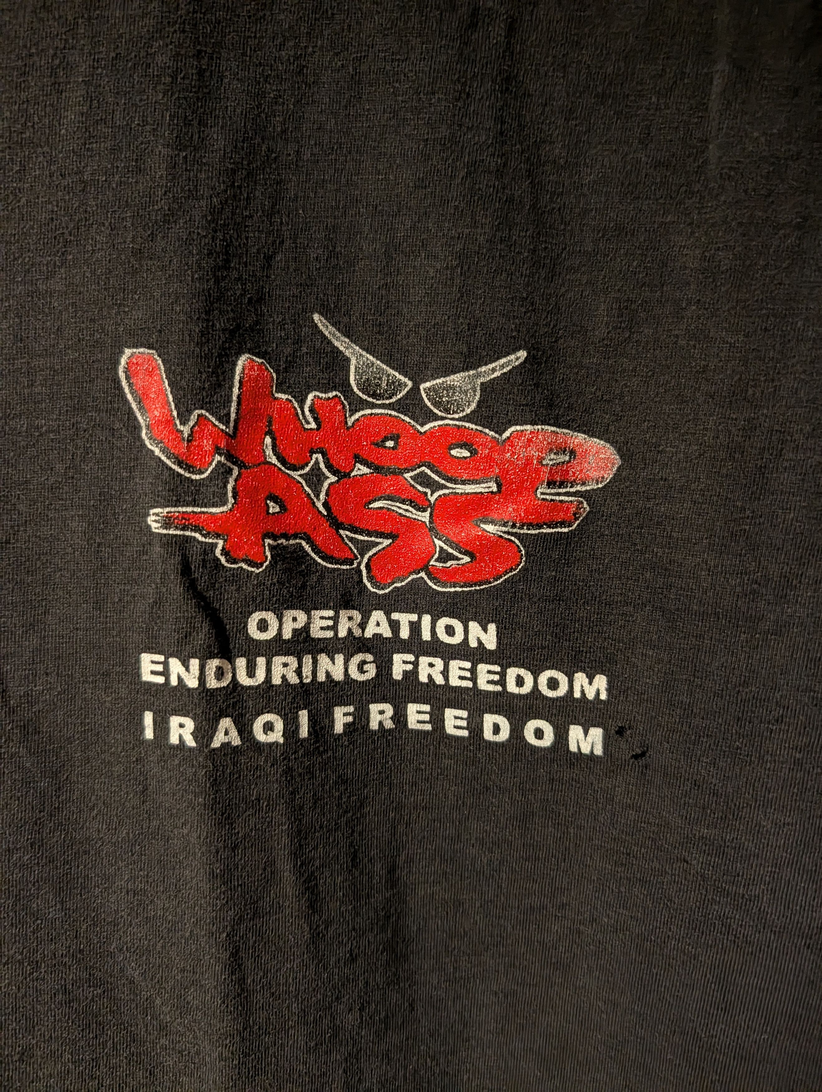 Vintage Vintage Y2K Whoop Ass Operation Freedom Military Tee Size US L / EU 52-54 / 3 - 7 Thumbnail
