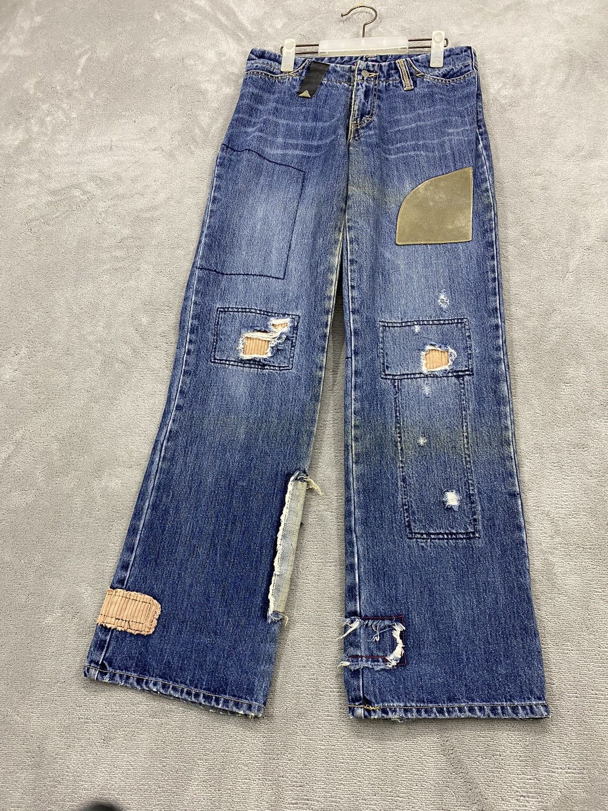 Japanese Brand INTERNATIONAL WORLD JEANS JAPANESE BRAND & PEACE PATCHWORK Size US 30 / EU 46 - 5 Thumbnail