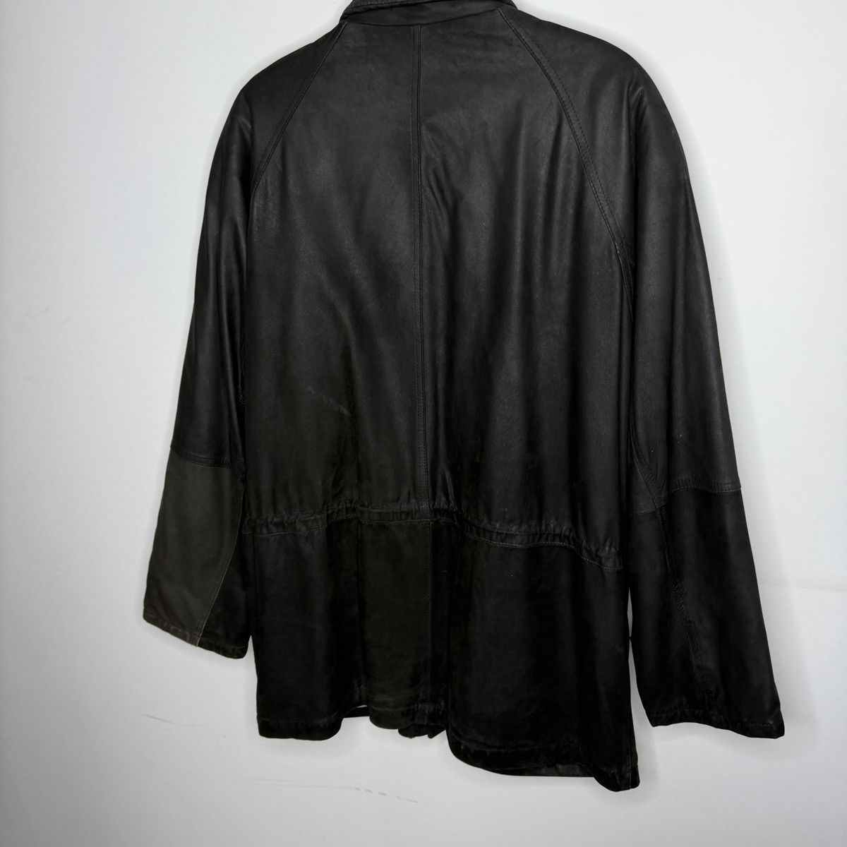 Burberry Burberrys Leather Jacket Coat Black Classic Nova Check Size US L / EU 52-54 / 3 - 14 Thumbnail