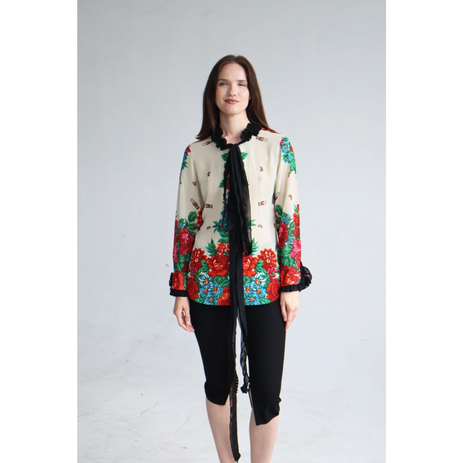 Moschino RARE MOSCHINO Y2K Floral + Russian Nesting Doll Top Size ONE SIZE - 4 Thumbnail