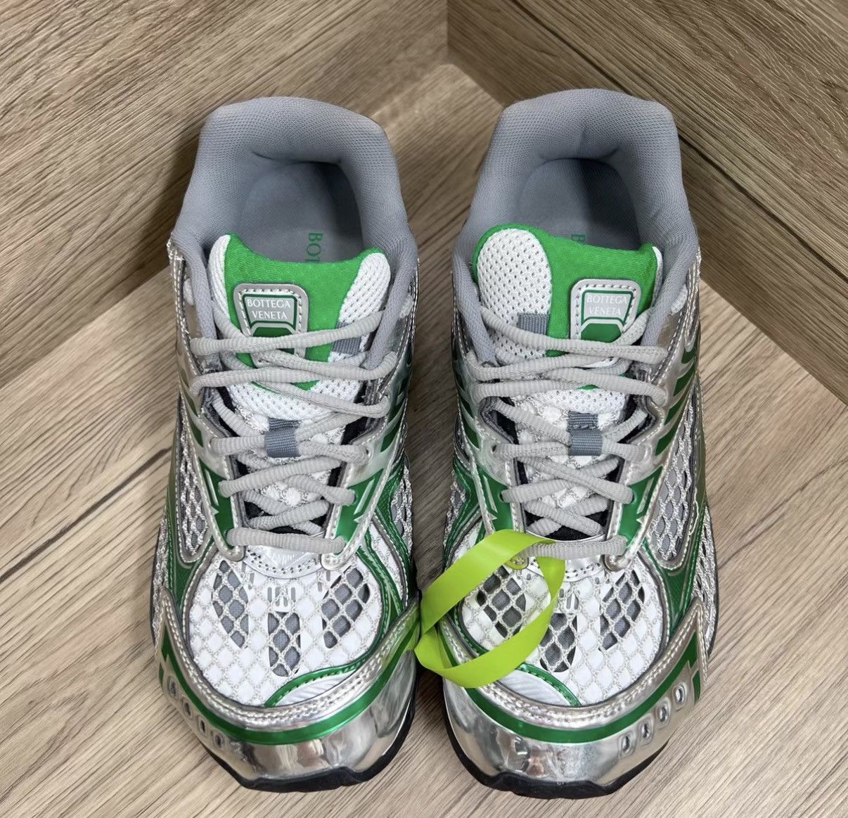 Bottega Veneta Bottega Veneta Orbit Parakeet Grey-Green Sneakers J41 Size US 8 / IT 38 - 1 Thumbnail