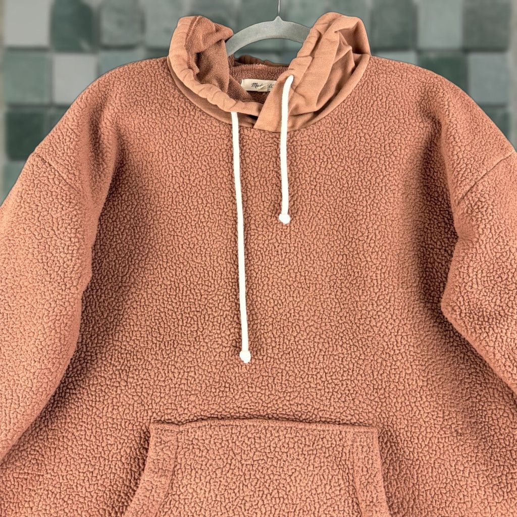 Madewell Madewell Hoodie Sweater Womens Small Brown Long Sleeve Fleece Bubble-Sleeve Raglan Crew Neck Pullover All Seasons Size S / US 4 / IT 40 - 1 Thumbnail