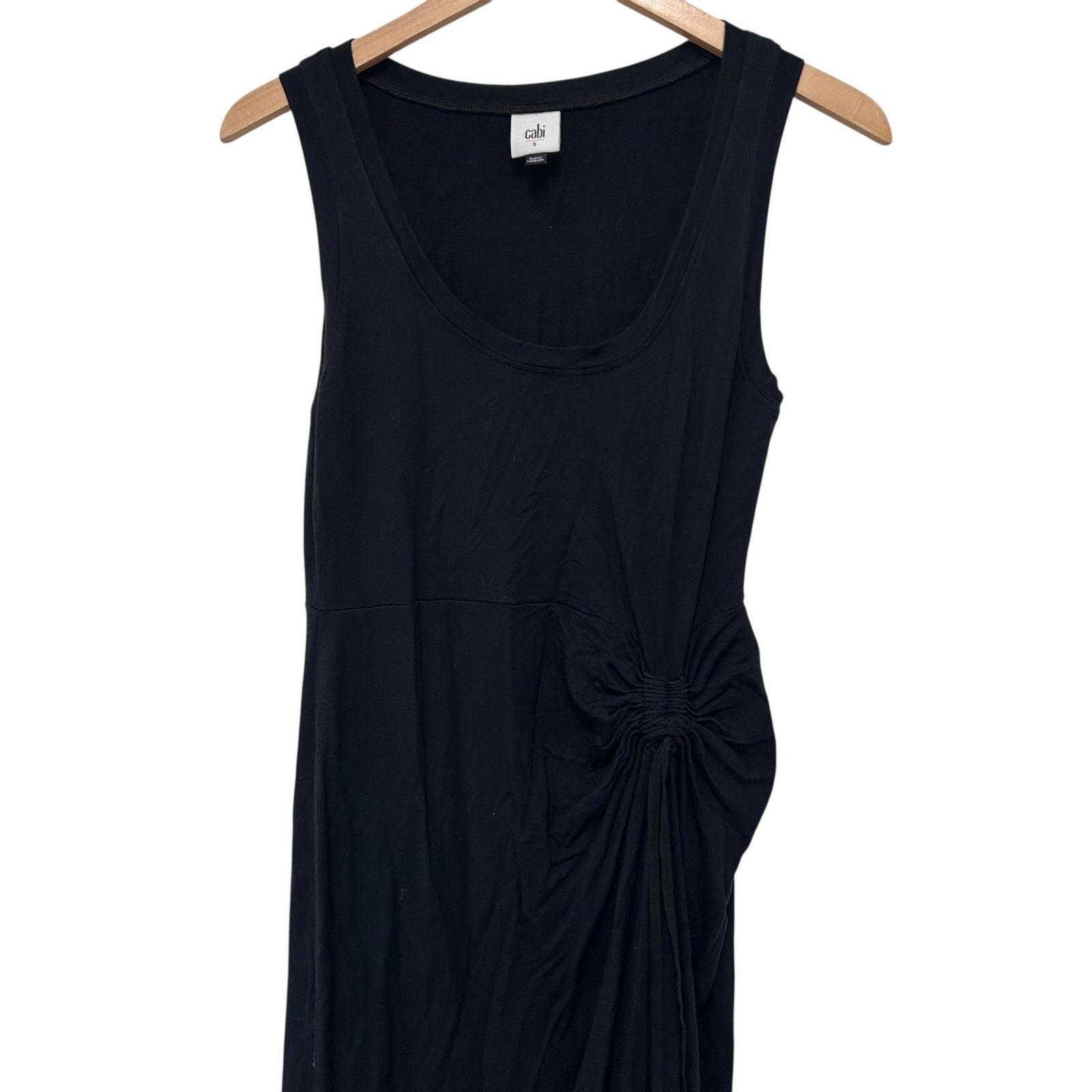 Other Cabi Black Twist Front Ruched Sleeveless Easy Dress Sz S Size S / US 4 / IT 40 - 2 Thumbnail