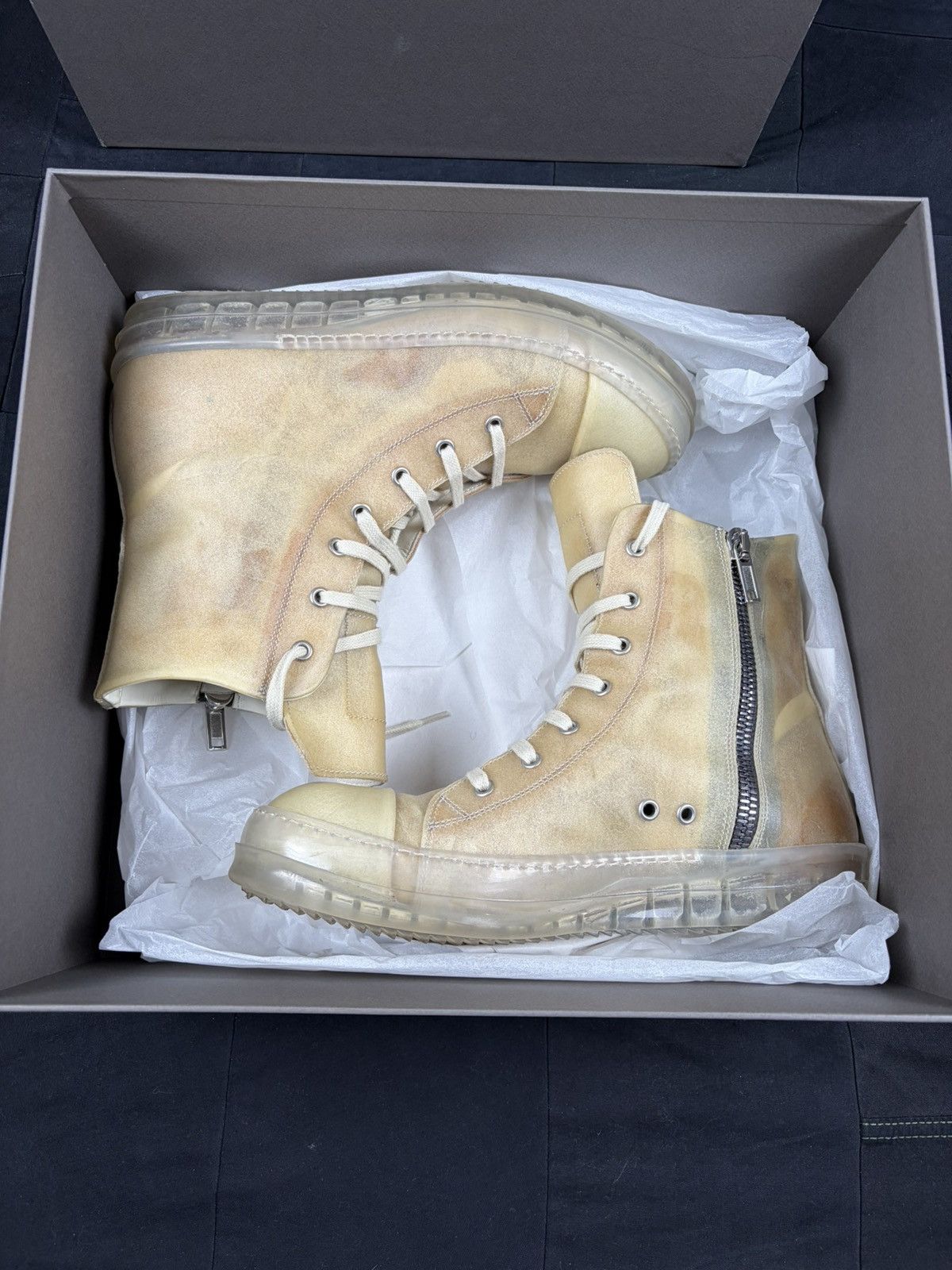 Rick Owens Translucent Leather Ramones Size US 9 / EU 42 - 1 Thumbnail