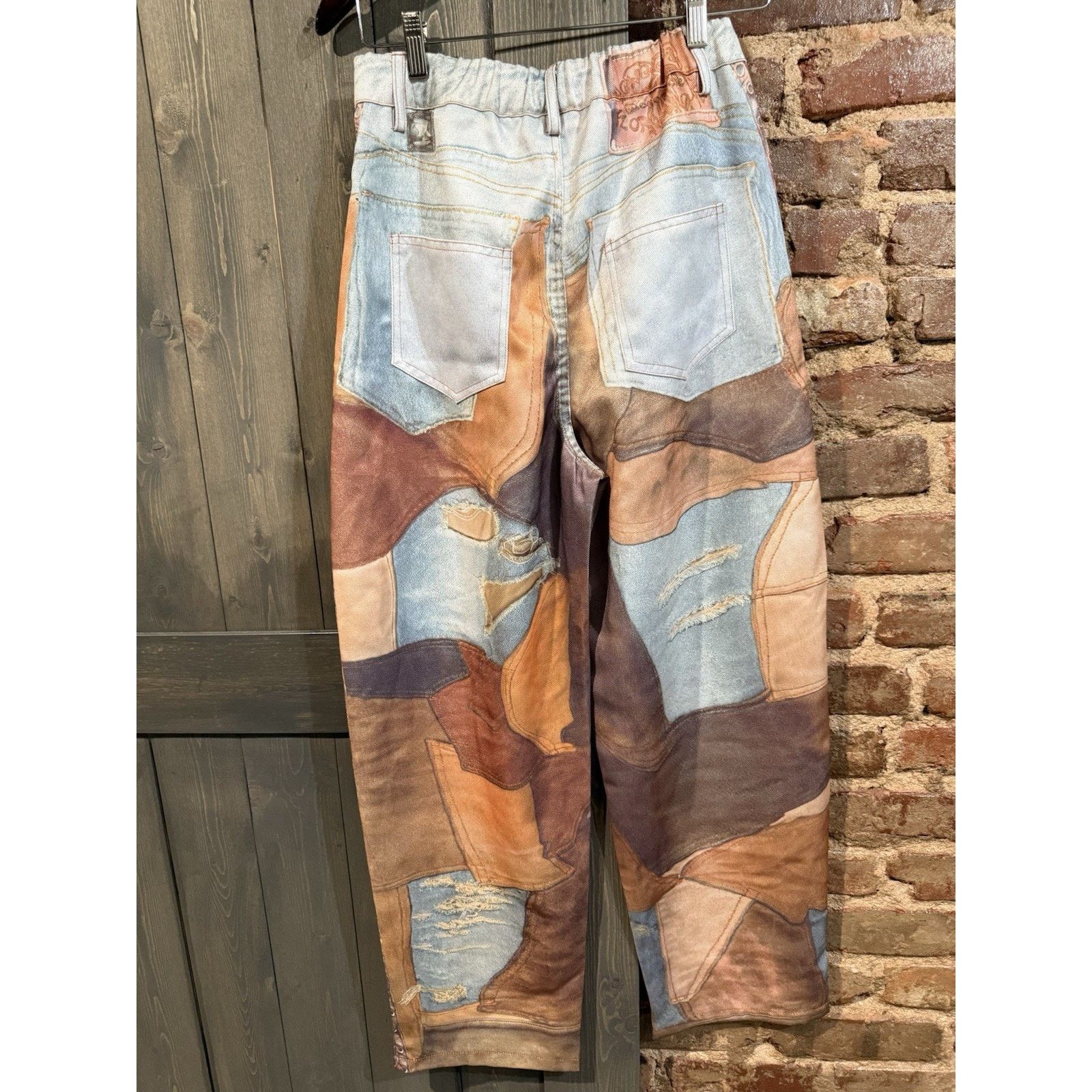 Other Women’s Sz S Graphic Pants Patchwork Festival Western Grunge Size 30" / US 8 / IT 44 - 5 Thumbnail