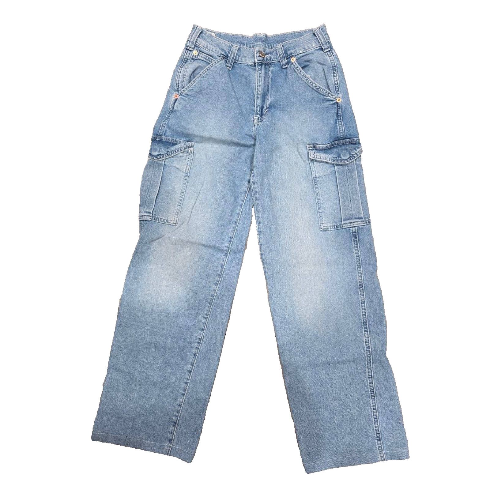 Gap GAP 90's Loose Mid Rise 24 Wide Leg Blue Denim A003268 Size 24" / US 00 / IT 34 - 3 Thumbnail