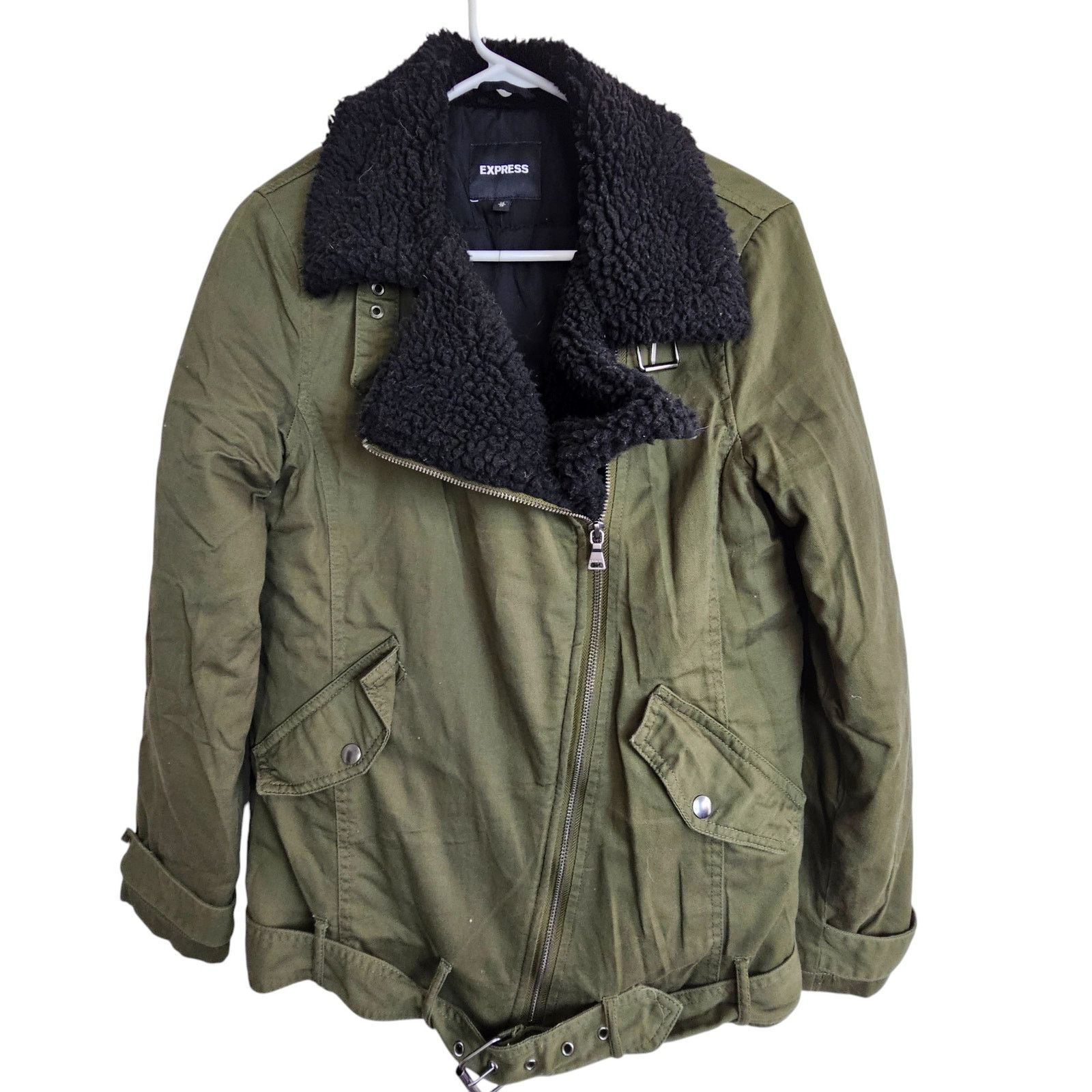 Express Express Mens Moto Jacket Sz XS Biker Rockability Streetwear Size US XS / EU 42 / 0 - 1 Thumbnail