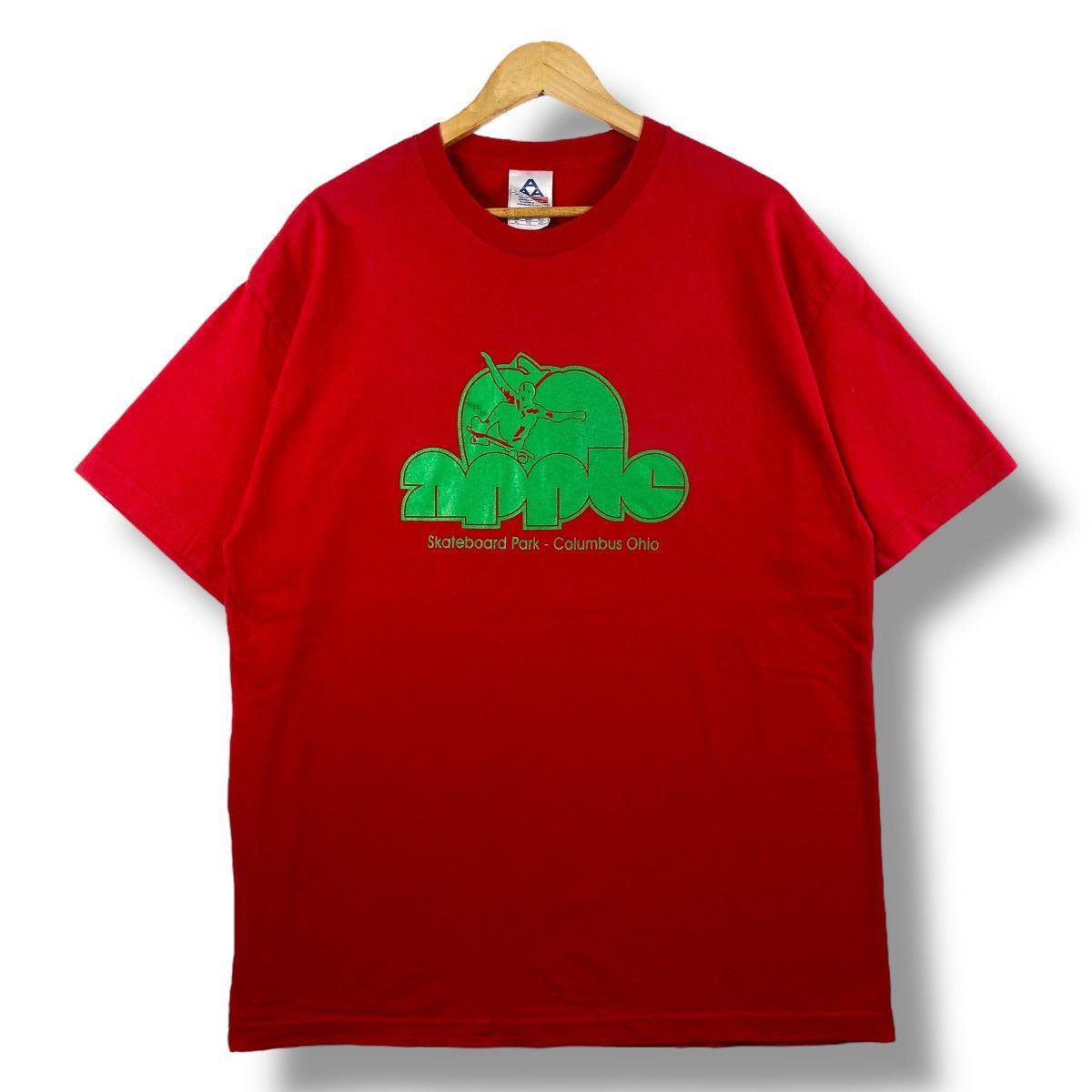Vintage Vintage 00's APPLE SKATEBOARD PARK Columbus Ohio Tee Shirt Size US XL / EU 56 / 4 - 1 Thumbnail